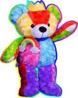 a royal rainbow teddy bear